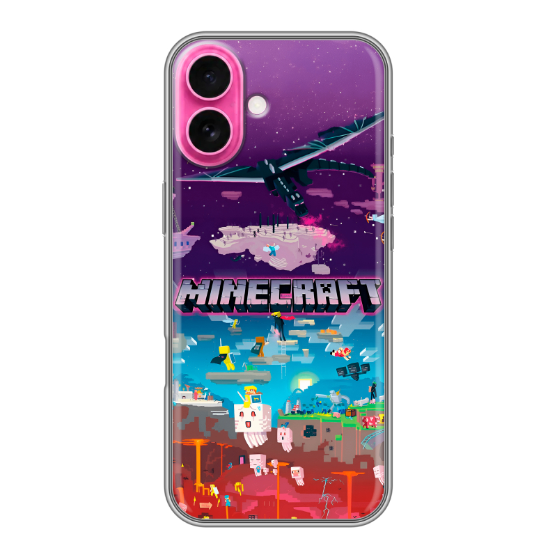Силиконовый чехол на Iphone 18 с принтом Майнкрафт Minecraft Силиконовый чехол на Iphone 18 с принтом Майнкрафт Minecraft