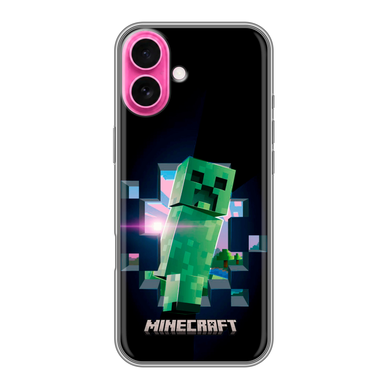 Силиконовый чехол на Iphone 18 с принтом Майнкрафт Minecraft Силиконовый чехол на Iphone 18 с принтом Майнкрафт Minecraft
