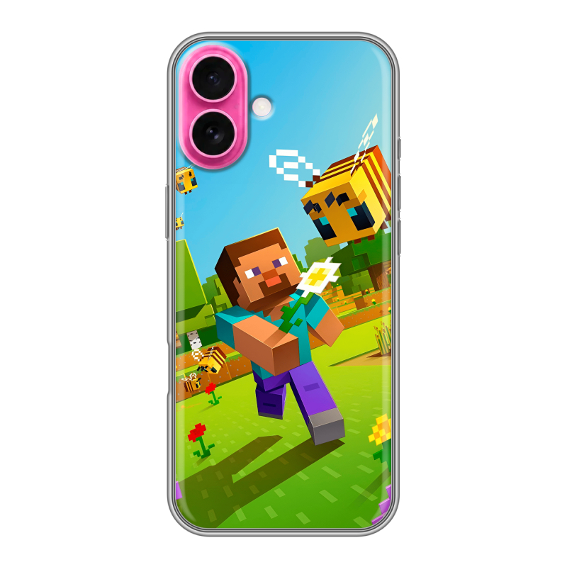 Силиконовый чехол на Iphone 18 с принтом Майнкрафт Minecraft Силиконовый чехол на Iphone 18 с принтом Майнкрафт Minecraft