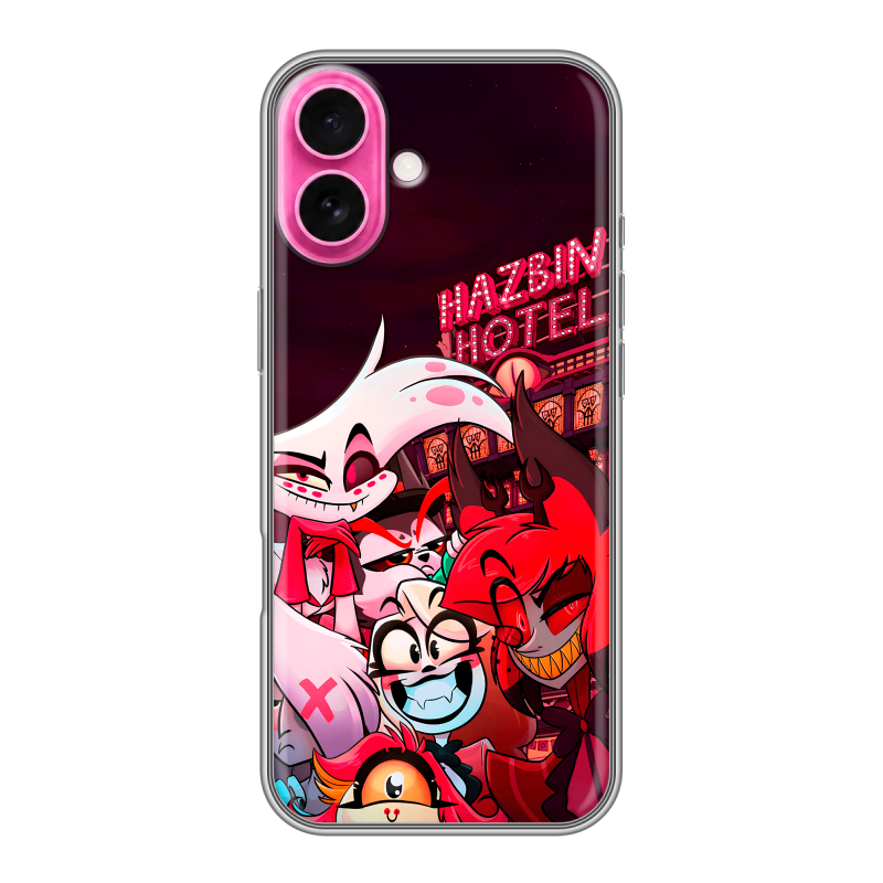 Силиконовый чехол на Iphone 18 с принтом Hazbin Hotel Отель Хазбин Силиконовый чехол на Iphone 18 с принтом Hazbin Hotel Отель Хазбин