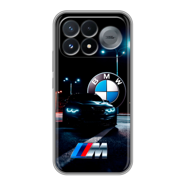 Силиконовый чехол на Poco F9 Pro с принтом БМВ BMW
