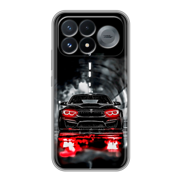 Силиконовый чехол на Poco F9 Pro с принтом BMW БМВ