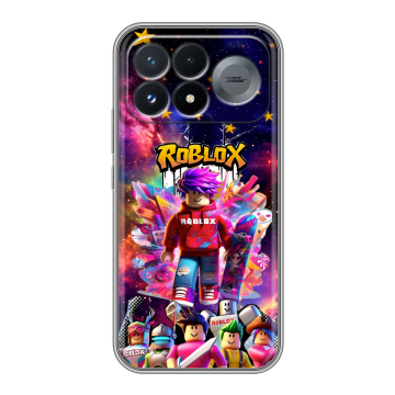 Силиконовый чехол на Poco F9 Pro с принтом Roblox Роблокс