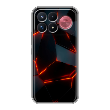 Силиконовый чехол на Poco F9 Ultra с принтом Яркие абстракции