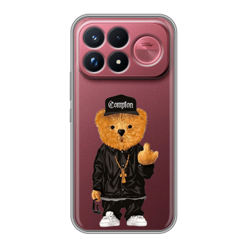 Силиконовый чехол на Poco F9 Ultra с принтом Плюшевый медведь