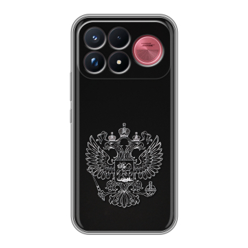 Силиконовый чехол на Poco F9 Ultra с принтом Герб России