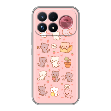 Силиконовый чехол на Poco F9 Ultra с принтом Hello Kitty Хелоу Кити