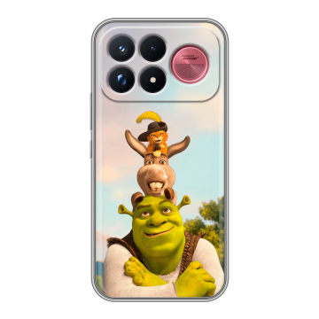 Силиконовый чехол на Poco F9 Ultra с принтом Шрек Shrek