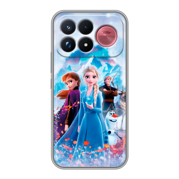 Силиконовый чехол на Poco F9 Ultra с принтом Холодное сердце Frozen