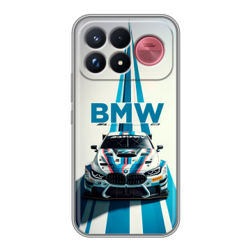 Силиконовый чехол на Poco F9 Ultra с принтом БМВ BMW