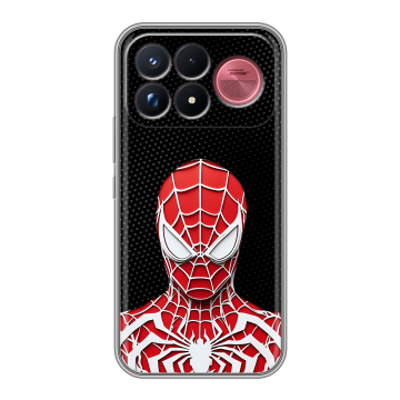 Силиконовый чехол на Poco F9 Ultra с принтом человек паук spiderman