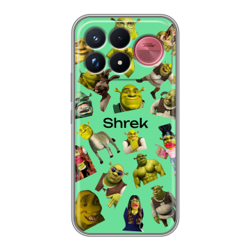 Силиконовый чехол на Poco F9 Ultra с принтом Шрек Shrek
