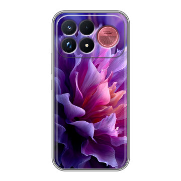 Силиконовый чехол на Poco F9 Ultra с принтом женский цветы
