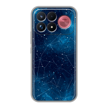 Силиконовый чехол на Poco F9 Ultra с принтом Космос звезды