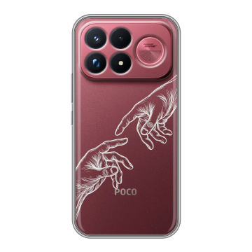 Силиконовый чехол на Poco F9 Ultra с принтом Сотворение мира