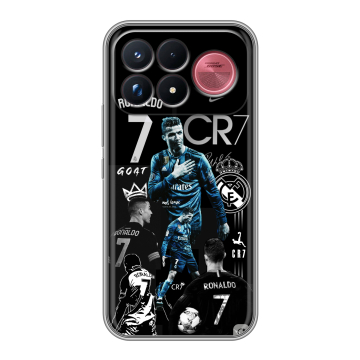 Силиконовый чехол на Poco F9 Ultra с принтом Реал Роналдо