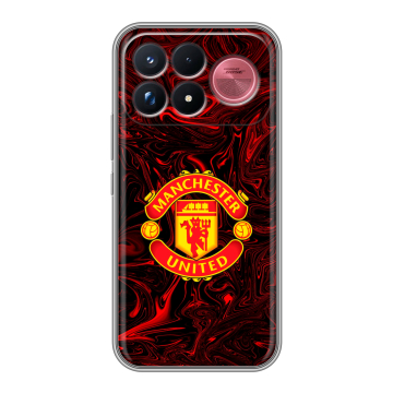 Силиконовый чехол на Poco F9 Ultra с принтом Manchester United