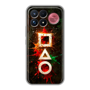 Силиконовый чехол на Poco F9 Ultra с принтом Squid Game Игра кальмара