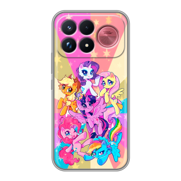 Силиконовый чехол на Poco F9 Ultra с принтом My little pony Дружба чудо