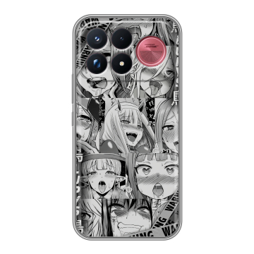 Силиконовый чехол на Poco F9 Ultra с принтом Ahegao Ахегао Аниме