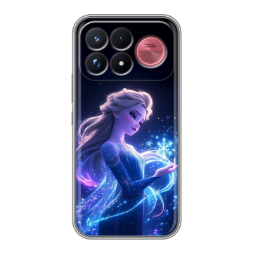 Силиконовый чехол на Poco F9 Ultra с принтом Холодное сердце Frozen