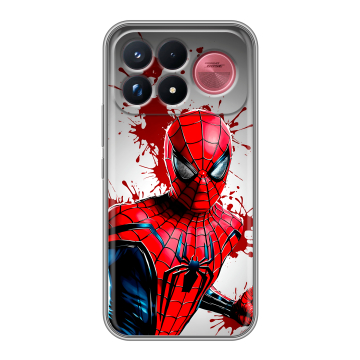 Силиконовый чехол на Poco F9 Ultra с принтом Spiderman Человек паук