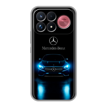 Силиконовый чехол на Poco F9 Ultra с принтом Mercedes Мерседес