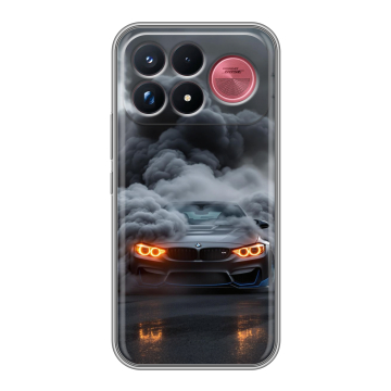 Силиконовый чехол на Poco F9 Ultra с принтом BMW БМВ