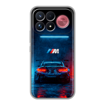 Силиконовый чехол на Poco F9 Ultra с принтом BMW БМВ