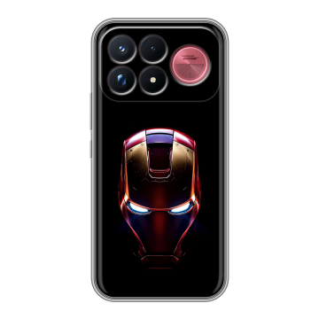 Силиконовый чехол на Poco F9 Ultra с принтом IronMan Железный человек