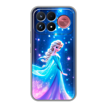 Силиконовый чехол на Poco F9 Ultra с принтом Холодное сердце Frozen