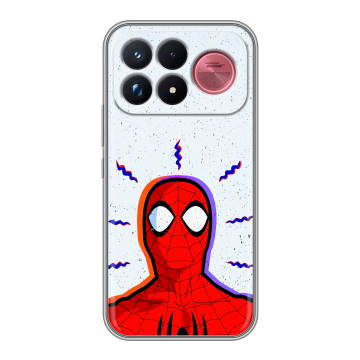 Силиконовый чехол на Poco F9 Ultra с принтом Spiderman Человек паук