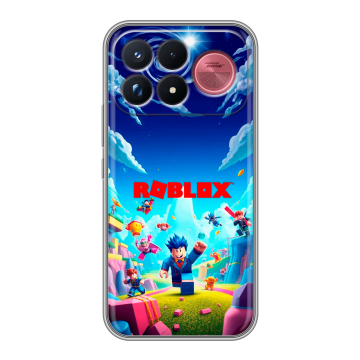 Силиконовый чехол на Poco F9 Ultra с принтом Roblox Роблокс