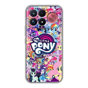 Силиконовый чехол на Poco F9 Ultra с принтом My little pony Дружба чудо