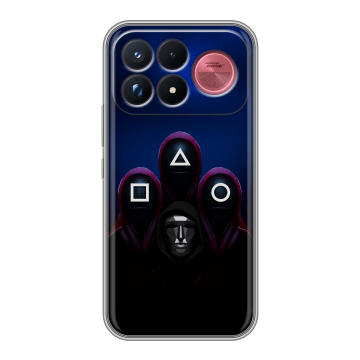 Силиконовый чехол на Poco F9 Ultra с принтом Игра Кальмара