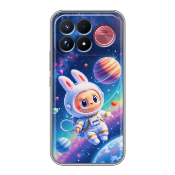 Силиконовый чехол на Poco F9 Ultra с принтом Labubu Лабубу