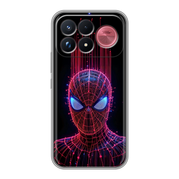 Силиконовый чехол на Poco F9 Ultra с принтом Spiderman Человек паук