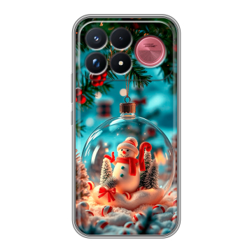 Силиконовый чехол на Poco F9 Ultra с принтом Новый год