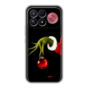 Силиконовый чехол на Poco F9 Ultra с принтом Новый год Гринч
