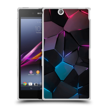 Силиконовый чехол на Sony Xperia Z Ultra с принтом Геометрия неона Силиконовый чехол на Sony Xperia Z Ultra с принтом Геометрия неона