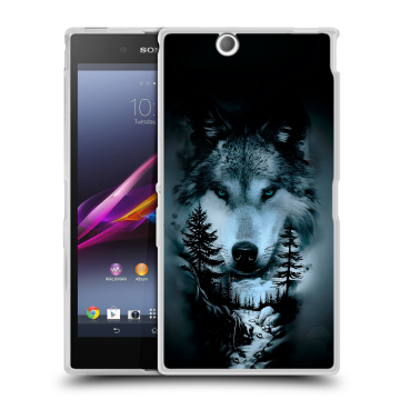 Силиконовый чехол на Sony Xperia Z Ultra с принтом Лесной волк Силиконовый чехол на Sony Xperia Z Ultra с принтом Лесной волк