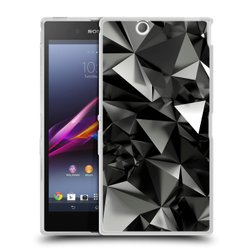 Силиконовый чехол на Sony Xperia Z Ultra с принтом Черные кристаллы Силиконовый чехол на Sony Xperia Z Ultra с принтом Черные кристаллы