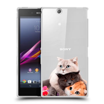 Силиконовый чехол на Sony Xperia Z Ultra с принтом Кошки Силиконовый чехол на Sony Xperia Z Ultra с принтом Кошки