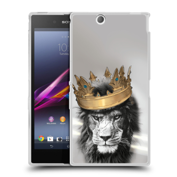 Силиконовый чехол на Sony Xperia Z Ultra с принтом Лев с короной Силиконовый чехол на Sony Xperia Z Ultra с принтом Лев с короной