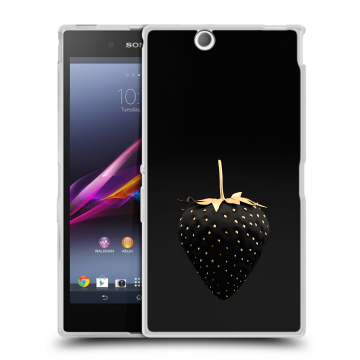 Силиконовый чехол на Sony Xperia Z Ultra с принтом Черная клубника Силиконовый чехол на Sony Xperia Z Ultra с принтом Черная клубника