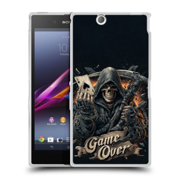 Силиконовый чехол на Sony Xperia Z Ultra с принтом Скелет карты Силиконовый чехол на Sony Xperia Z Ultra с принтом Скелет карты