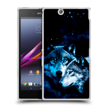 Силиконовый чехол на Sony Xperia Z Ultra с принтом Волки Силиконовый чехол на Sony Xperia Z Ultra с принтом Волки