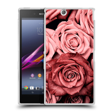 Силиконовый чехол на Sony Xperia Z Ultra с принтом Цветы розы Силиконовый чехол на Sony Xperia Z Ultra с принтом Цветы розы