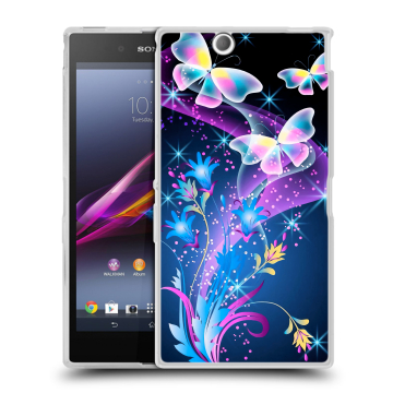 Силиконовый чехол на Sony Xperia Z Ultra с принтом Бабочки Силиконовый чехол на Sony Xperia Z Ultra с принтом Бабочки