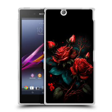 Силиконовый чехол на Sony Xperia Z Ultra с принтом Розы красные Силиконовый чехол на Sony Xperia Z Ultra с принтом Розы красные
